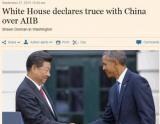 英媒解读习奥会成果：中美就亚投行达成共识